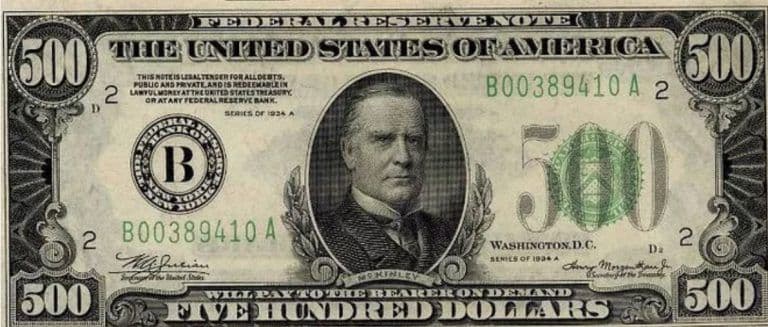 500 Dollar Bill